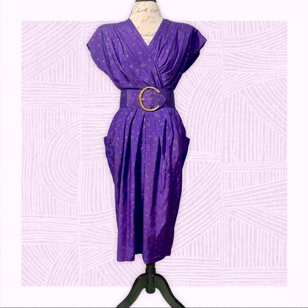 Scarlett Vintage Union Made Violet 80”s Dress